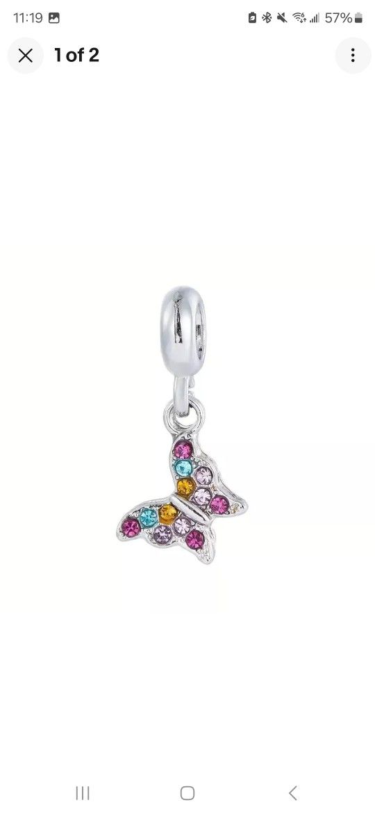 x1 Boho Style Butterfly Inlaid Colorful Rhinestone For DIY Jewelry New