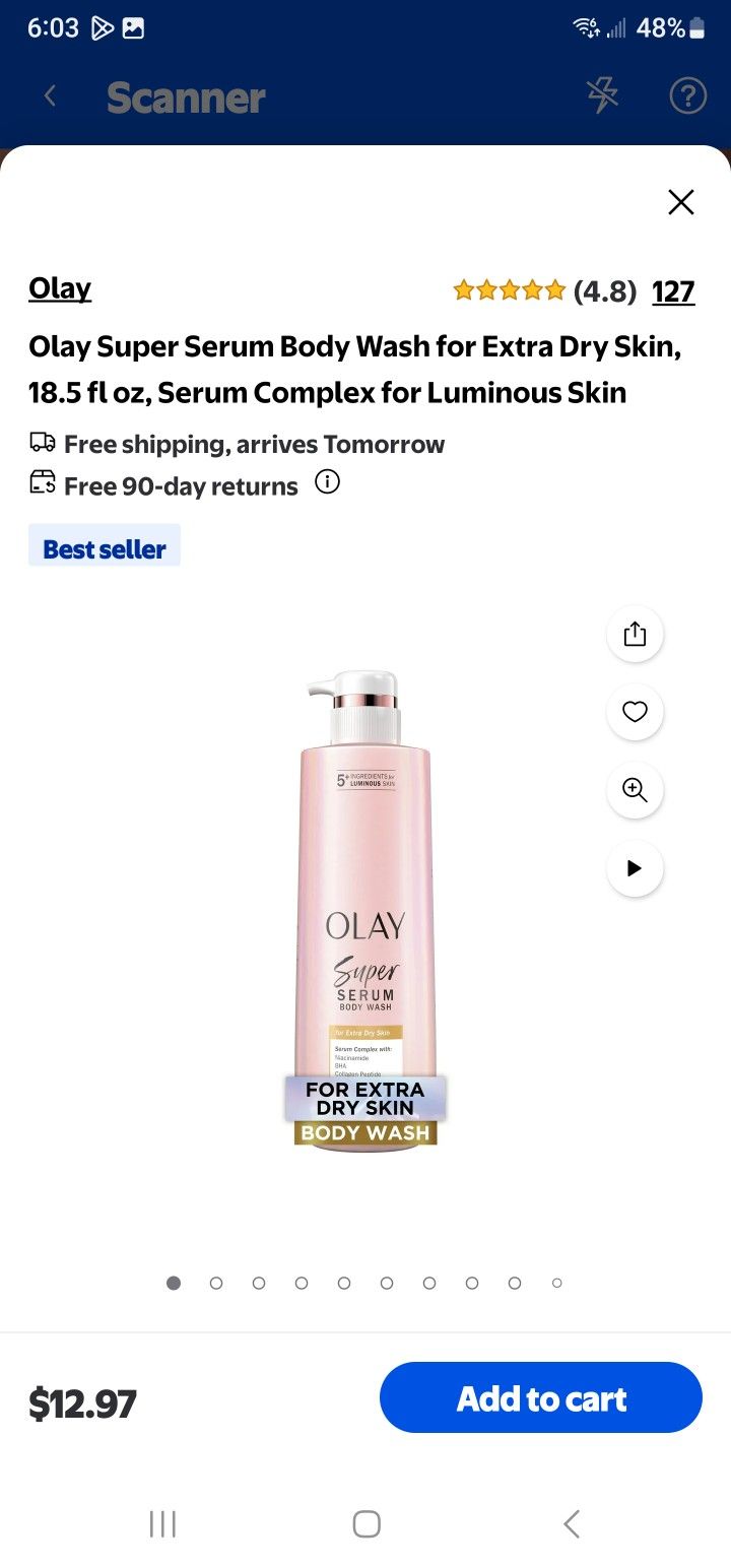 Olay Super Serum Body Wash - New Unopened