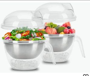 New in box set of 2 salad ice bowl