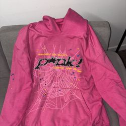Sp5der Hoodie Pink %100 Authentic Size XXL