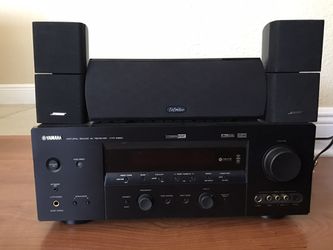 Yamaha receiver surround sound system Bose speakers and definitive technology center