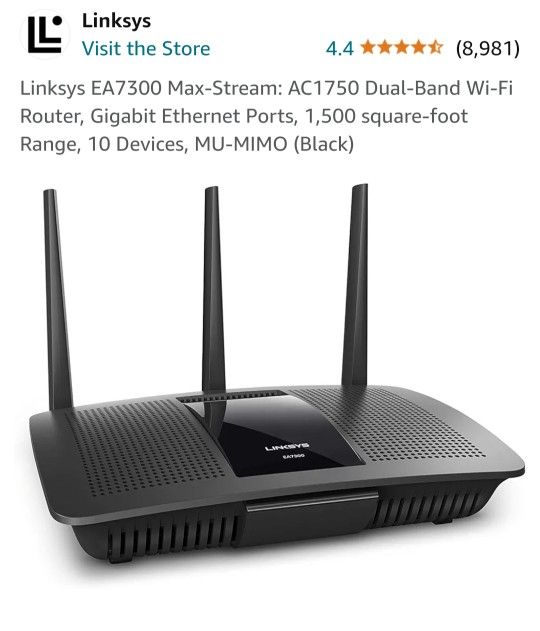 Linksys EA7300 WiFi Router Wired Router