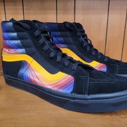 Vans Sk8-Hi Shoes Black Multi Colored Men's SZ 13
