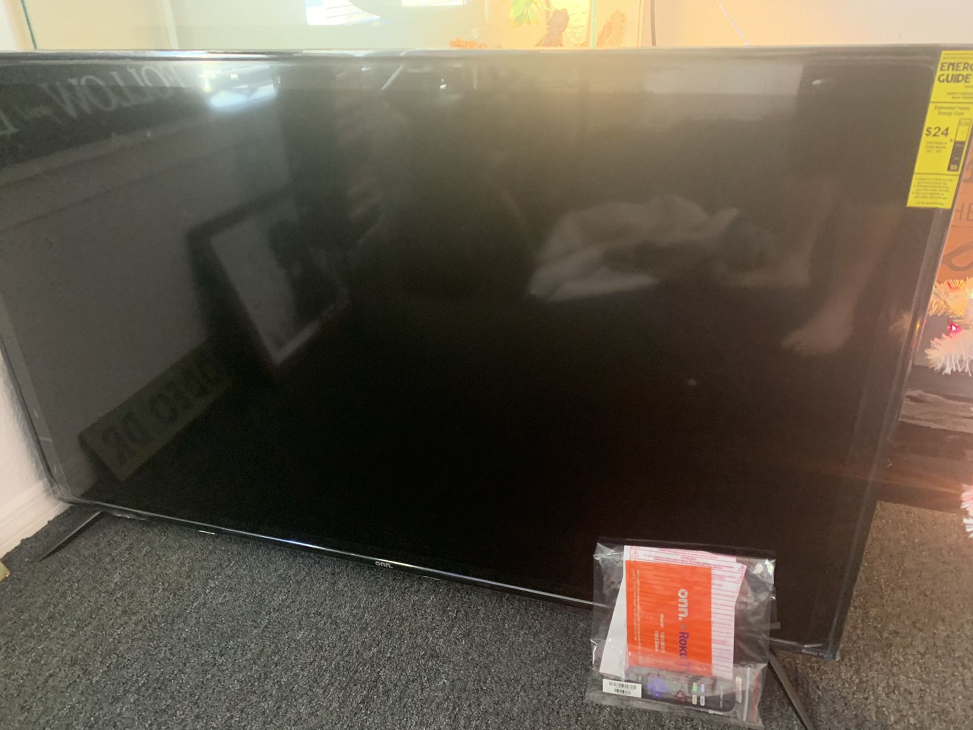 58” SMART TV ONN Brand new never used still has the plastic on it. 58INCH