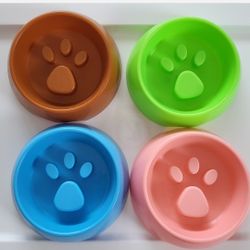 DOG PET RAISED PAW SLOW FEEDER BOWL 