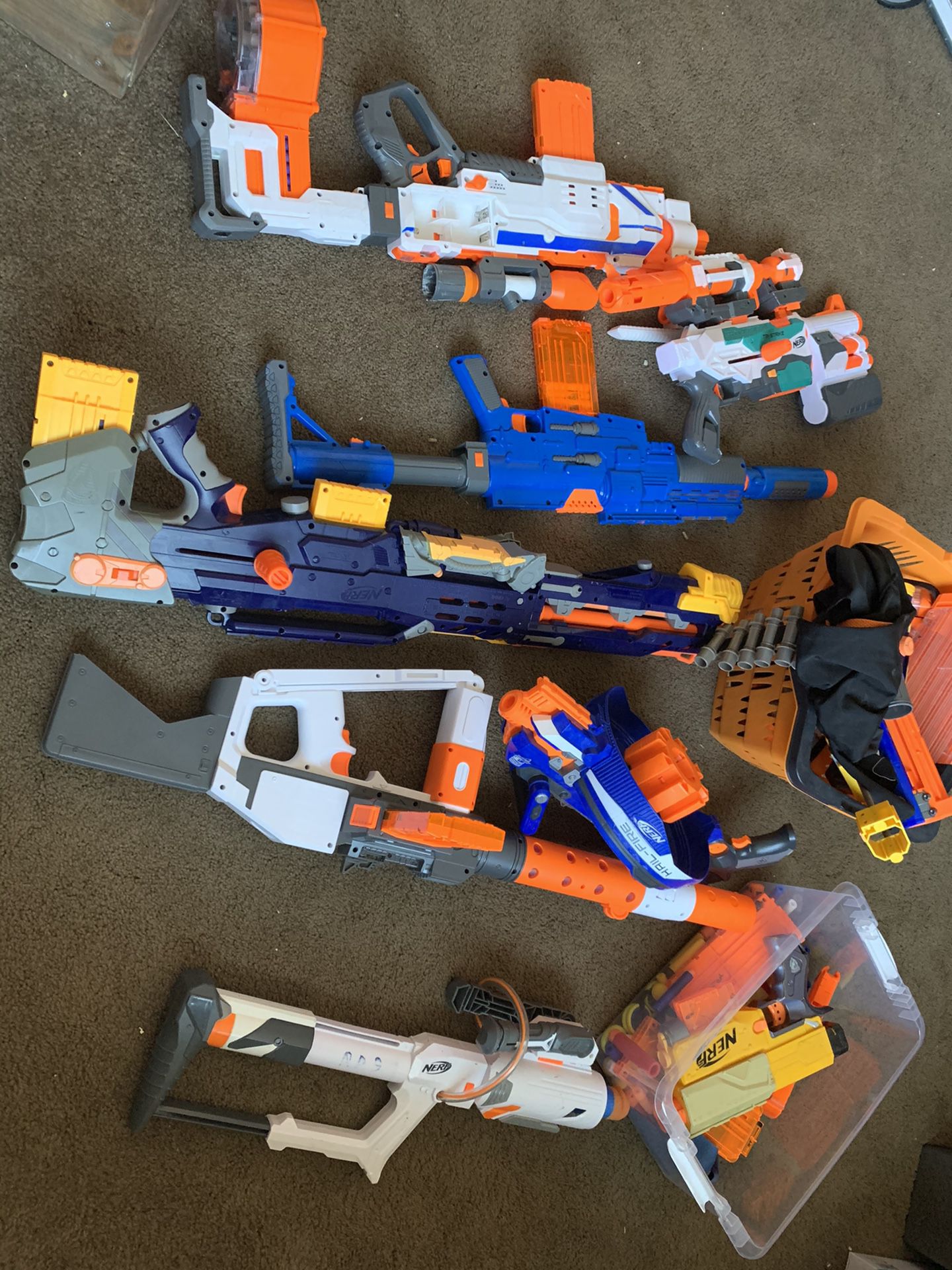 Huge lot of nerf guns, accessories and ammo