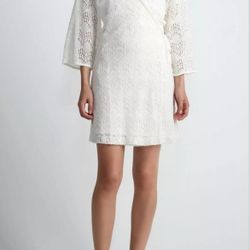 UGG Australia White Sheer Lace Robe
