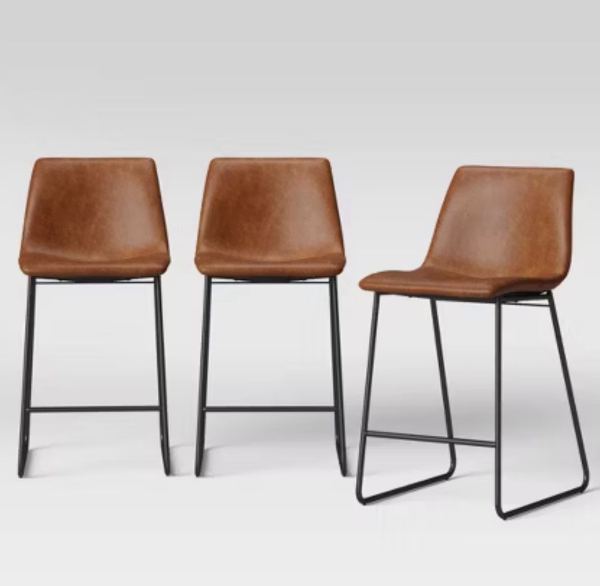 $170 - 3 piece Faux Leather Counter Height Barstool