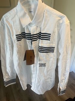 Burberry London England Striped Button-Down Shirt