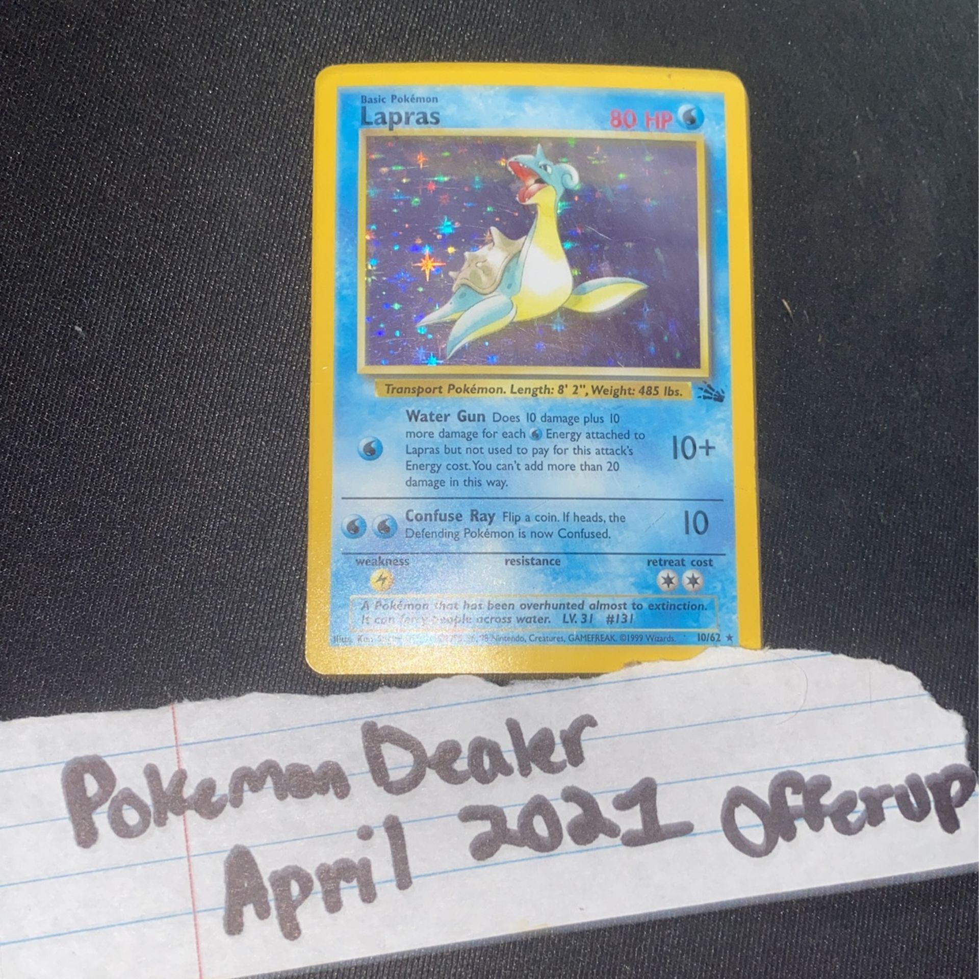 First Edition Holo Lapras