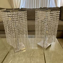 2 Crystal Table Lamps