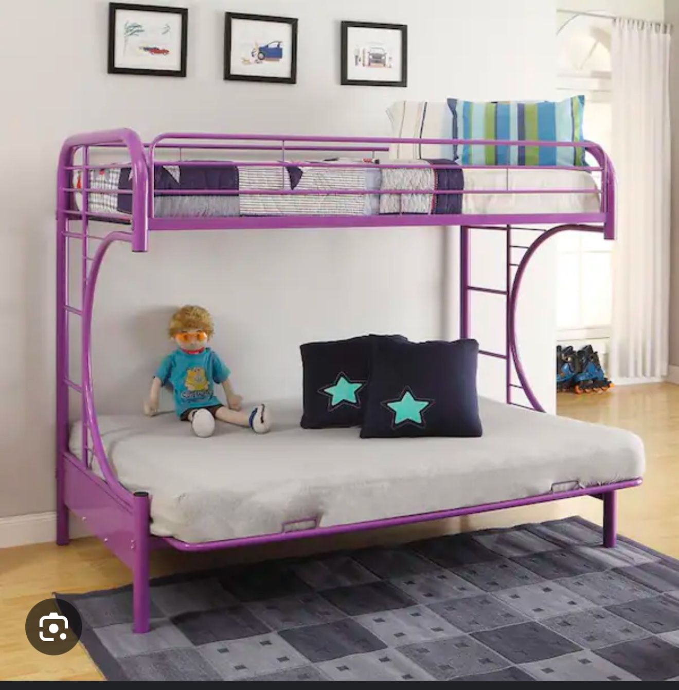 Twin Over A Full Futon Bunk Bed On Sale With Mattress