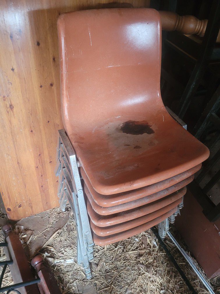 Antique Plastic & Metal Chairs