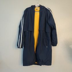 Blue And Yellow Swim Parka