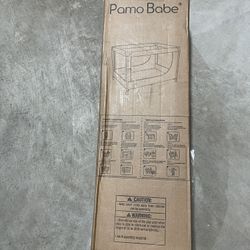 Pamo Babe Portable Playard,Sturdy Play Yard with Mattress and Toy bar with Soft Toys (Blue)