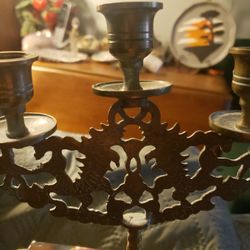ANTIQUE BRONZE CANDELABRA 