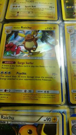 Alolan raichu pokemon card