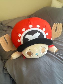 New Round1 x One Piece Chopper  Laying down Big Plush 13.7" NWT