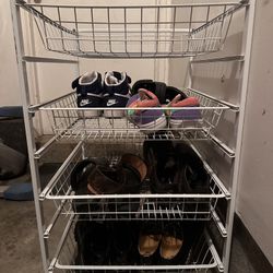 Closet Wire Basket 4 Drawer Organizer