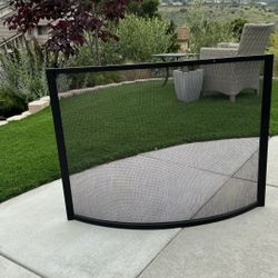 Black Fireplace Grate Cover