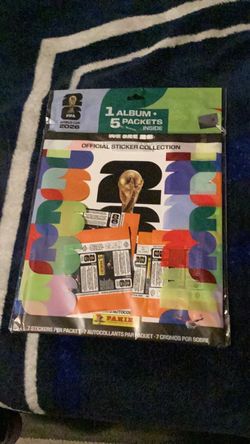 Panini 2026 FIFA World Cup Sticker Starter Bundle Official Album + 5 Sticker Packs – Licensed Tournament Collection sealed