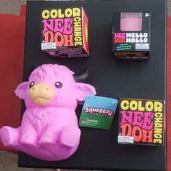 Squishy Lot 4 $ale  - NeeDoh & Squeezy Cow