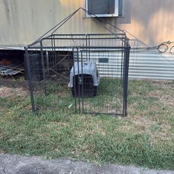 Folding Powder Coated Dog Kennel 