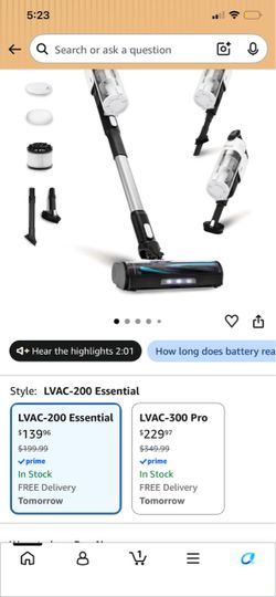 LVAC-200 Essential Cordless Stick Vacuum
