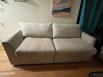 Crate & Barrel Sofa in Taft Cement