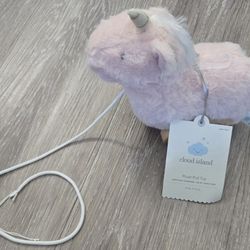 Cloud Island Plush Pull Toy Unicorn