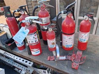 Fire extinguishers, target practice.