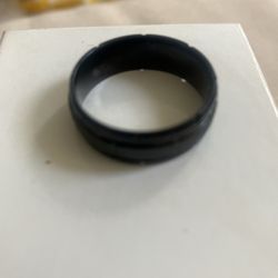 Black Stainless Steel Ring Wedding Band  Sz 11