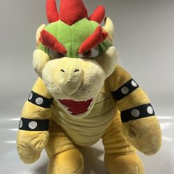 Build A Bear Super Mario Bowser King Koopa 18" Plush 2021 *Damaged