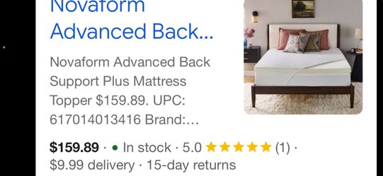 Novaform Advanced Back Support Plus Mattress Topper