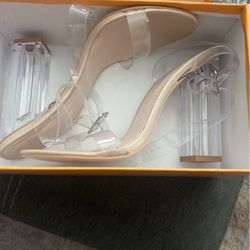 clear heels 