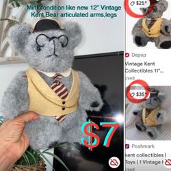 $7 mint condition Vintage Kent Collectible Bear 🧸 like new  great for a gift 🎁