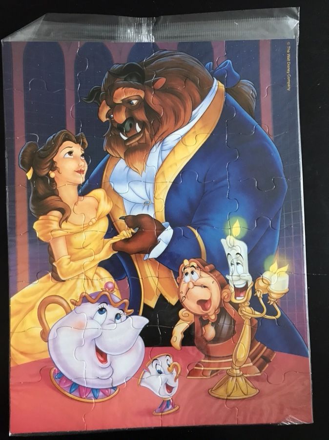 Vintage Pizza Hut Beauty and the Beast puzzles