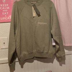 Sweatshirt Light Green Essentials XS New