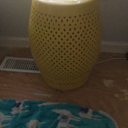 Yellow Ceramic accent Table 