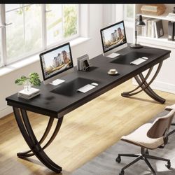 Ew in the box Lantine 78.7-Inch 2-Person Computer Desk for Home Office(D690)