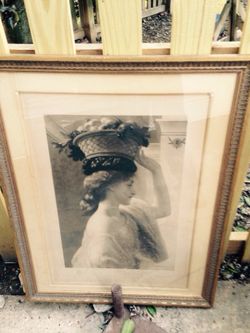 Vintage framed print