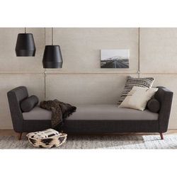 Dark Grey Daybed Couch Twin Bed Frame Modern Mcm