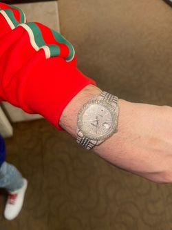 Rolex datejust iced out 41mm iced out dial Box and papers