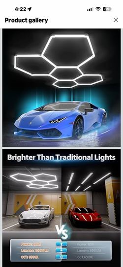 5 hexagon LED lights