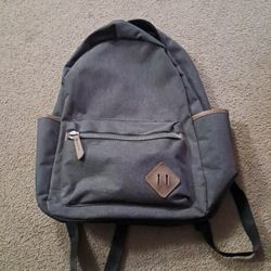 Grey and Brown Backpack