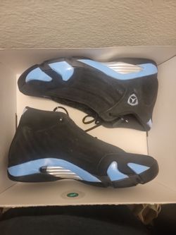University Baby Blue & Black 14's