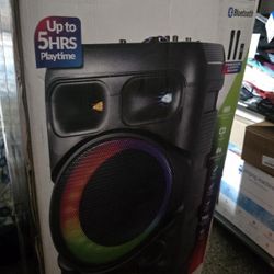 IQ Sound 2x12-Inch Portable Bluetooth Party Speaker Kareoke Brad New Never Use 