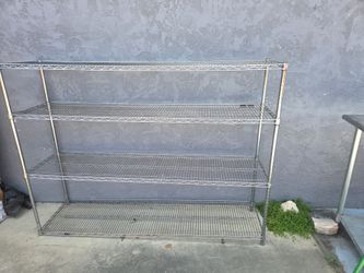 4-Tier Chrome Steel Wire Shelving Unit / Storage Rack