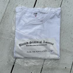 FTP Trademark Tee – White, Size L – Brand New