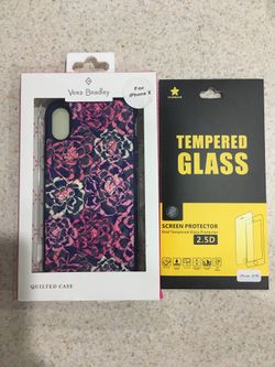 iPhone X Vera Bradley Quilted Case(free Screen Protector)